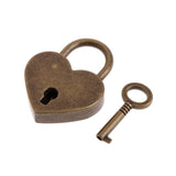 Heart Shape Vintage Lock